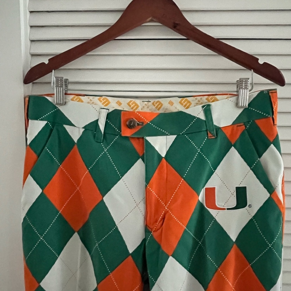 Loudmouth U of Miami argyle print pants